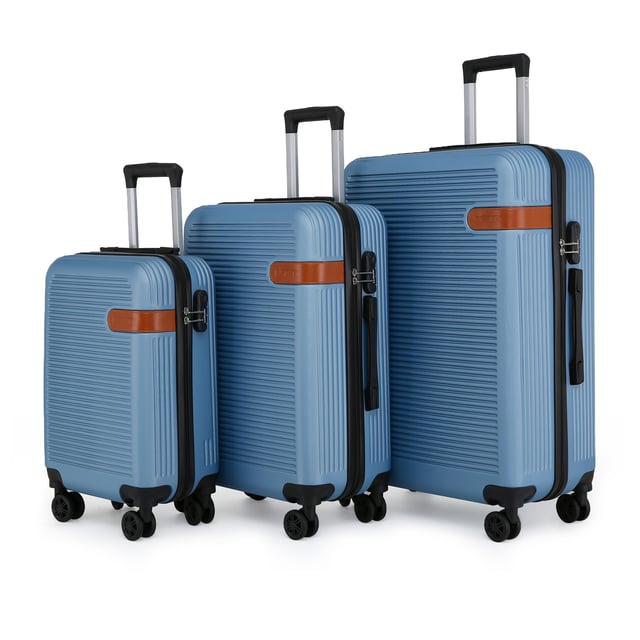 Upgrade your travel gear with our Hardshell Cabin Suitcase Set, designed to combine durability, style, and functionality. Whether for business trips or holiday adventures, this lightweight luggage set provides superior performance with a sleek and modern look.

Features:
Sturdy ABS Construction: Lightweight yet durable, offering excellent protection for your belongings.
8 Smooth Dual Wheels: Effortless 360° maneuverability for stress-free travel through airports and busy streets.
Secure Combination Lock: Built-in 3-digit lock for enhanced safety and peace of mind.
Telescopic Handle: Ergonomically designed for comfortable handling.
Fully Lined Interior: Equipped with elasticated tie-down straps, a zippered divider, and a mesh pocket to keep your items organized.
- Sizes and Specifications:
Cabin:
Dimensions: 36 x 22 x 56 cm
Weight: 2.40 kg
Capacity: 40L
Medium:
Dimensions: 42 x 25 x 66 cm
Weight: 3.40 kg
Capacity: 61L
Large:
Dimensions: 48 x 28 x 75 cm
Weight: 4.20 kg
Capacity: 90L
The timeless design ensures elegance while making your luggage easy to spot. Whether traveling light with the cabin size or packing for a long trip with the medium and large, this set is tailored to suit all your travel needs.

Note: This product is a Set of 3 Sizes (Small (Cabin), Medium, & Large).