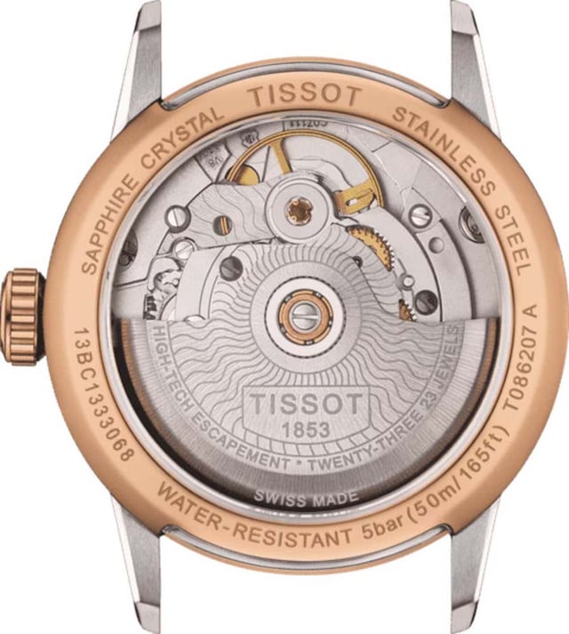 This Tissot Luxury Powermatic 80 Analogue Watch for Women is the perfect timepiece to wear or to gift. It's Multicolour 33 mm Round case combined with the comfortable Silver Stainless steel watch band will ensure you enjoy this stunning timepiece without any compromise. Operated by a high quality Automatic movement and water resistant to 5 bars, your watch will keep ticking. This high quality watch has an automatic watch movement ( recharged by any movement with your wrist; never needs a battery) - This Analogue watch has a Movement : Swiss Made High quality 19 cm length and 17 mm width a Silver Stainless steel strap with a Deployment clasp Case diameter: 33 mm,case thickness: 10 mm, case colour: Multicolour and dial colour: Mother of pearl