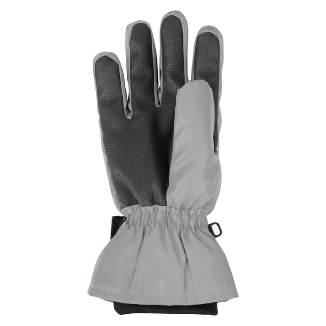 Lining: Fleece. Fabric Technology: Durable, DWR Finish, High-Vis, Snowproof, Water Repellent, Water Resistant. Gripped Palm, Reflective, Textured Palm, Traction Grip. Cuff: Stretch. Design: Contrast. Fastening: Buckle.