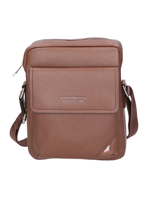 Northampton polo club Herren -Umhängetasche in veganem Leder. Einzelfach. Veganer Produkt.