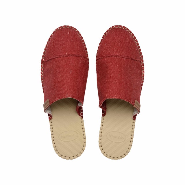 CHANCLETAS HAV. ESPADRILLE MULE ECO ROJO