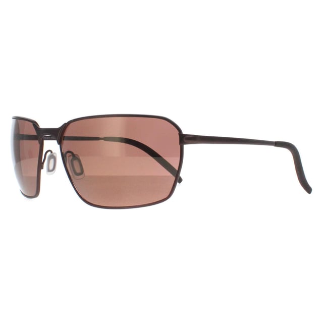 Serengeti Rectangle Mens Matte Chocolate Brown Mineral Drivers
