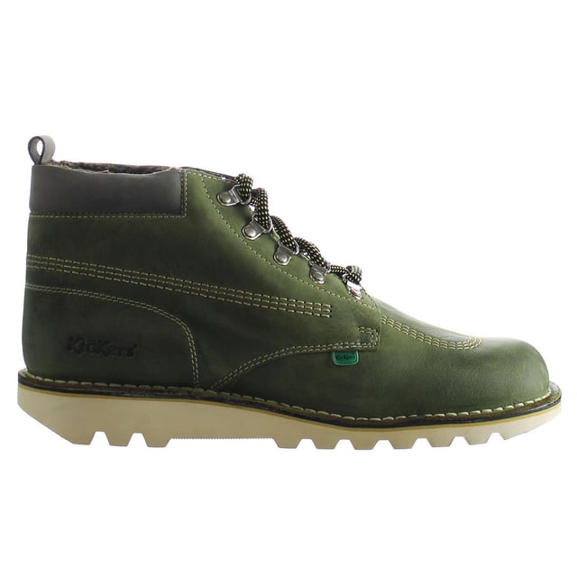 Kickers Hi Winterised Mens Green Boots