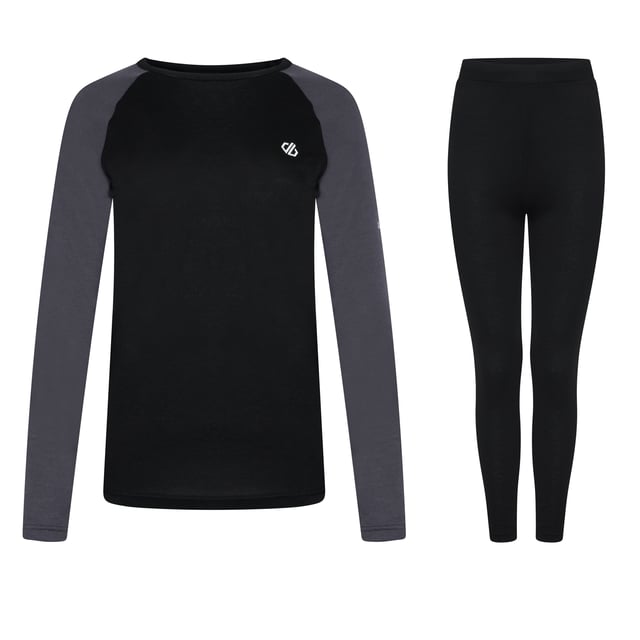 Design: Logo, Two Tone. Sleeve-Type: Contrast Sleeves, Long-Sleeved, Raglan. Neckline: Crew Neck. Fabric Technology: Anti-Odour, Antibacterial, Chemical Free, Durable, Moisture Wicking, Quick Dry, SeamSmart Technology, Thermal. Unrestricted Movement. Contents: 1 Bottoms, 1 Top. Waistline: Elasticated. 6 UK: 30 in. 8 UK: 32 in. 10 UK: 34 in. 12 UK: 36 in. 14 UK: 38 in. 20 UK: 44 in. 18 UK: 42 in.
