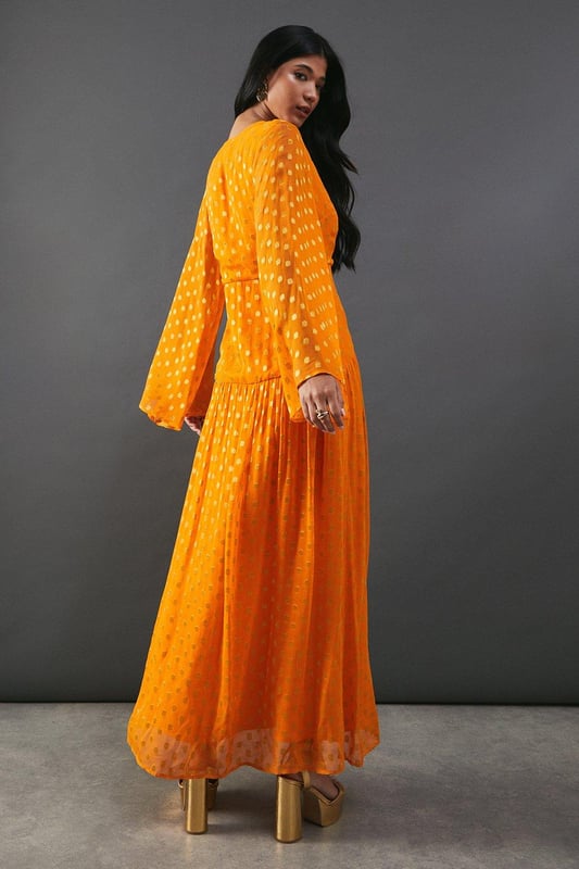 Plunge kimono dress top