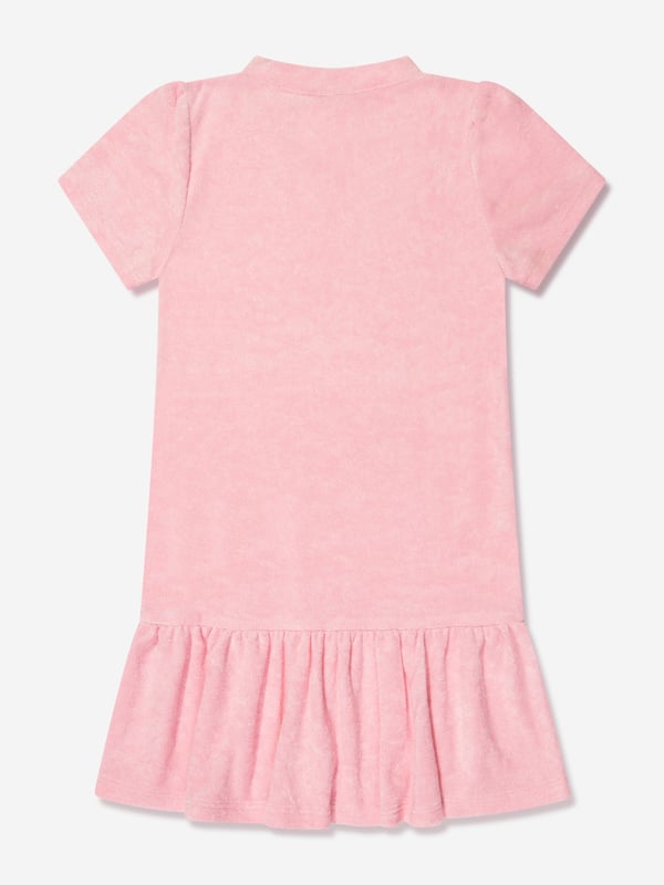 Comfort and style converge for this girls pink knit dress from AY by Ayla. Designed for young influencers, this cosy fleece piece is made for dreaming big with a fashionable twist. Perfect for playdates as well luxe lounging, the soft, lush fabric ensures that feel good factor. Roundneck Collar Dropped Waist Pleated Skirt