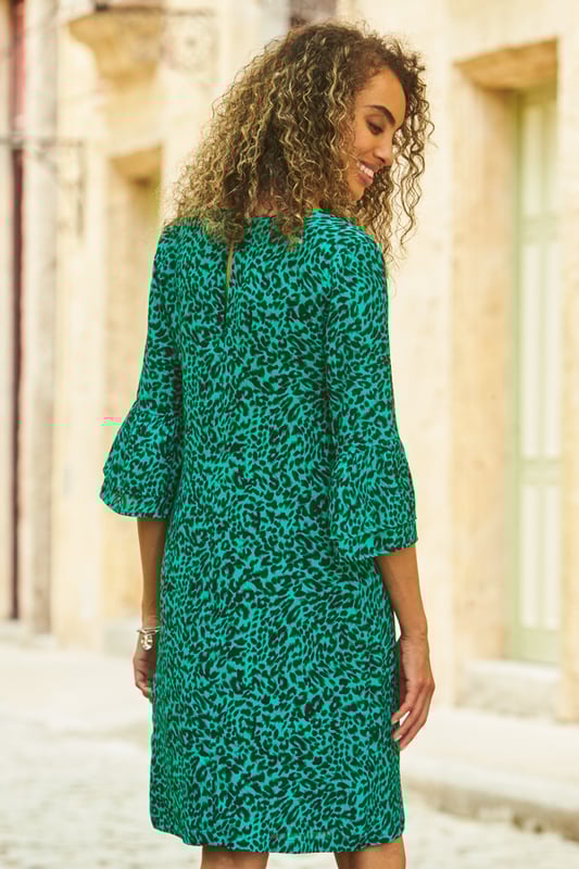Green leopard print dress deals wallis