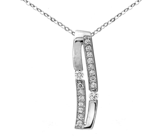 9K (375) Yellow & White Gold: 1.45gr; # Cubic Zirconia