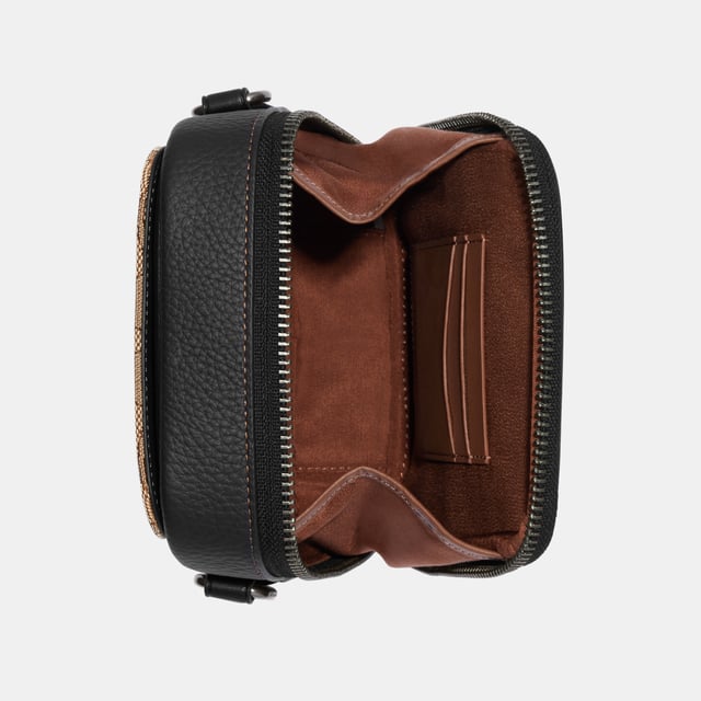 Stanton Crossbody in Signature Jacquard Length 12.5cm,  Width 5.0cm, Height 18.0cm