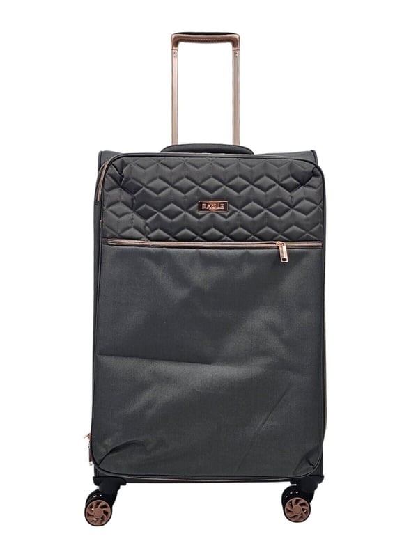 Skyper-Kofferkollektion: Wo Stil auf müheloses Reisen trifft! Wir stellen Ihnen die Skyper Suitcase-Kollektion vor, eine nahtlose Verbindung von Mode und Funktionalität, die Ihr Reiseerlebnis bereichern soll. Diese atemberaubende Kollektion ist in vier Größen und einer Reihe schicker Farben erhältlich, darunter Schwarz, Lila, Blaugrün und Grau, um den unterschiedlichen Geschmäckern jedes Reisenden gerecht zu werden. Hauptmerkmale: • Kontrastierender Reißverschluss in Roségold: Beim Skyper-Koffer wird auf Details geachtet. Der kontrastierende Reißverschluss in Roségold verleiht nicht nur ein Element von Eleganz und Raffinesse, sondern sorgt auch dafür, dass Ihre Sachen stilvoll gesichert sind. • Spinner-Räder: Verabschieden Sie sich von den Strapazen beim Umgang mit schwerem Gepäck. Jeder Skyper-Koffer verfügt über leichtgängige Spinnerräder, die eine mühelose Navigation durch Flughäfen, Straßen und Hotellobbys ermöglichen. Die 360-Grad-Spinnerräder sorgen für außergewöhnliche Manövrierfähigkeit und ein nahtloses Reiseerlebnis. • Vordertasche: Mit der praktischen Vordertasche bleiben Sie unterwegs organisiert. Diese zugängliche Tasche ist ideal für die Aufbewahrung von Reiseutensilien wie Pässen, Bordkarten und kleinen Elektronikgeräten und stellt sicher, dass Ihre wichtigen Gegenstände immer griffbereit sind. • Leichtes Material: Reisen Sie bequem mit der leichten Konstruktion des Skyper-Koffers. Dieser Koffer ist aus langlebigen Materialien gefertigt, die das Gewicht auf ein Minimum reduzieren. So können Sie mehr einpacken, ohne die Gepäckgrenzen zu überschreiten. Perfekt für Vielflieger und Abenteuerlustige. Ganz gleich, ob Sie einen Wochenendausflug oder eine Fernreise planen, die Skyper-Kofferkollektion sorgt dafür, dass Sie stilvoll und bequem reisen. Verschönern Sie Ihre Reise mit diesem atemberaubenden Koffer, der modisches Design mit praktischen Funktionen nahtlos verbindet, und das alles zu einem erschwinglichen Preis. Rüsten Sie auf den Skyper-Koffer auf und definieren Sie Ihr Reiseerlebnis neu – intelligent, stilvoll und problemlos! Komplettset 3 Größen | Cabin+ Medium+ Large, • 20-Zoll-Kabinenkoffer – Größe 56 x 36 x 22 cm, Gewicht: 2,4 kg, Fassungsvermögen: 46 Liter • 25-Zoll-Mittelkoffer – Größe 72 x 44 x 26 cm, Gewicht: 2,9 kg, Fassungsvermögen: 90 Liter • 29 Zoll groß Koffer – Größe 81,5 x 49 x 30 cm, Gewicht: 3,4 kg, Fassungsvermögen: 128 Liter. Hinweis: Dieses Produkt wird in mehreren Größen geliefert, Sie erhalten alle auf den Bildern gezeigten Größen
