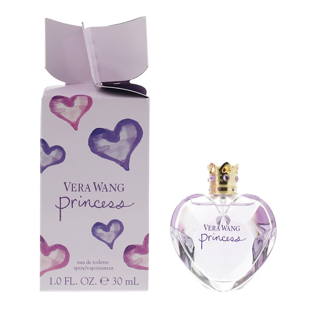 Princess us an Amber floral fragrance for women, which was created by Ilias Ermenidis and Harry Fremont, and launched in 2006 by Vera Wang. The fragrance contains top notes of Water Lily, Apricot, Apple and Mandarin Orange; middle notes of Dark Chocolate, Guava, Tiare Flower and Tuberose; and base notes of Vanilla, Amber and Woodsy Notes. The notes combine to create a fun, sweet youthful fragrance, with a floral-fruity blend. It's simple, yet carefree, and ideal for day to day wear. This "Cracker" form of the fragrance comes in a unique Christmas cracker style box..