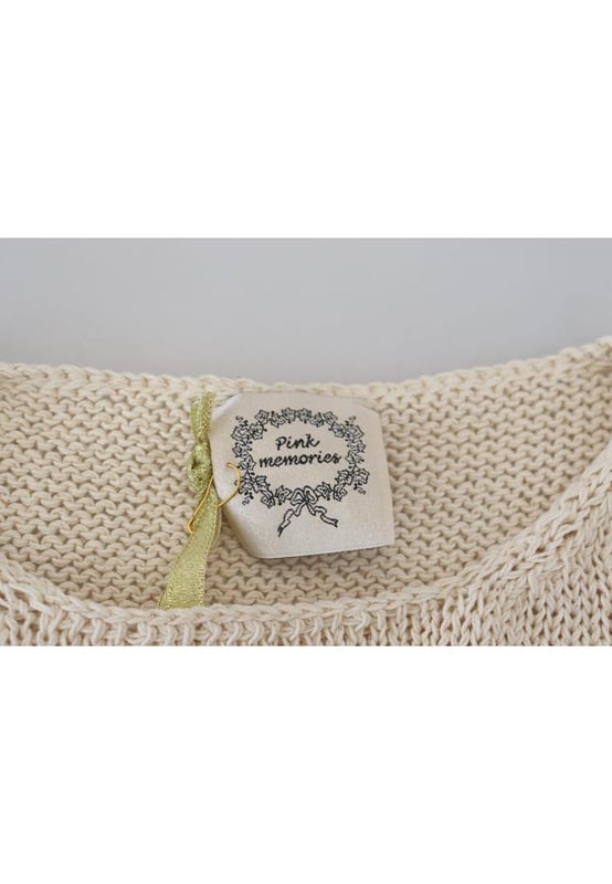Brand: PINK MEMORIES
  Condition: New with tags
  Style: Sleeveless tank top
  Color: Beige
  Logo details
  Material: 90% Cotton 10% Nylon
  Lining: 100% Silk
  Origin: Made in Italy
  Gender: Women