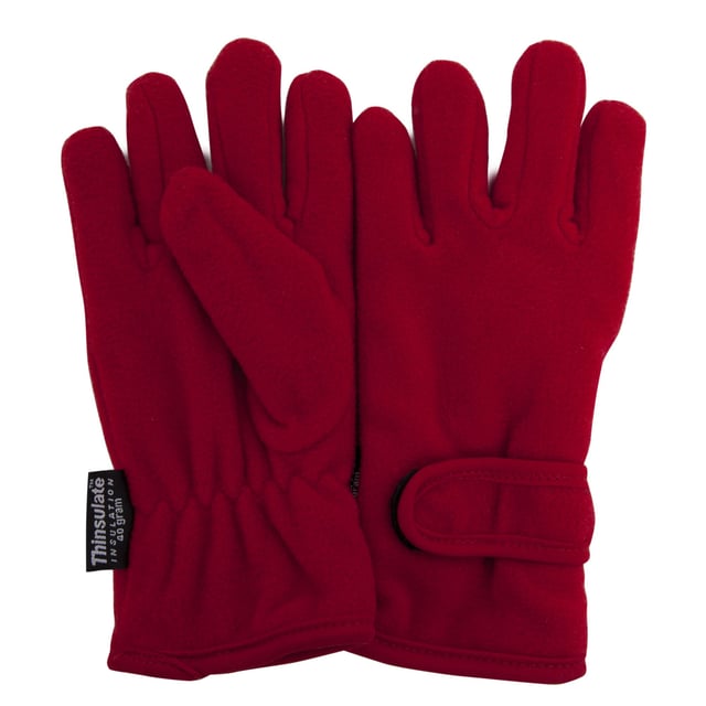 High quality gloves, ideal for outdoor sports or cold winter days. Not too bulky. Gloves have Thinsulate inner thermal warmth fleece insulation. Adjustable strap. 100% polyester.