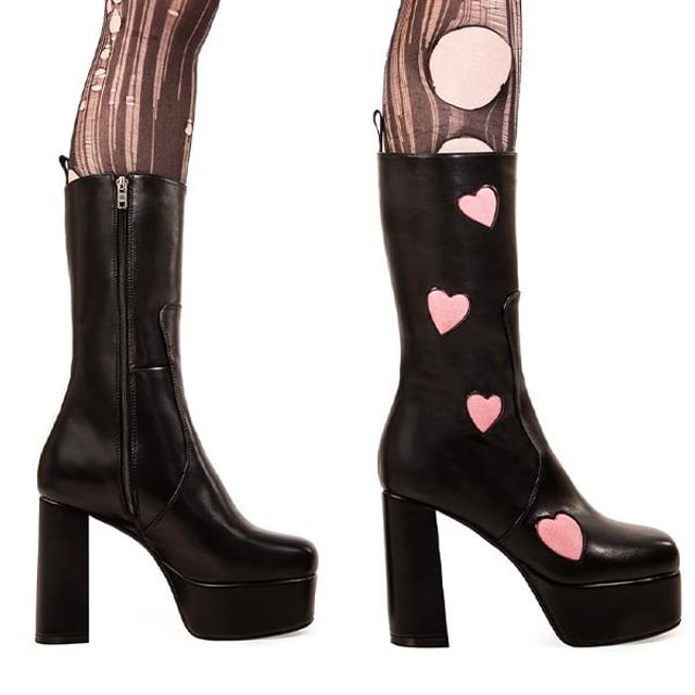 Platform calf boots discount