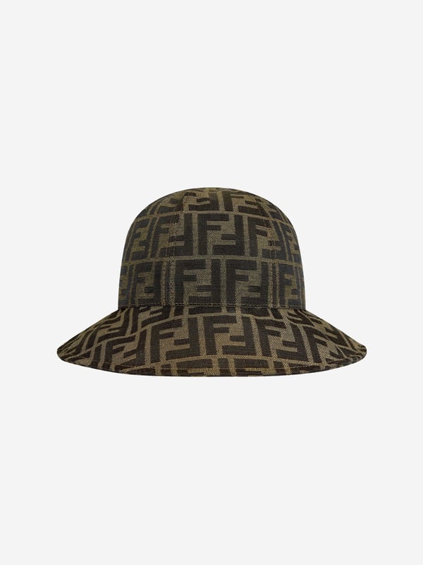 Introducing the exquisite Unisex Hat in Brown, a distinctive addition to your wardrobe. Fashioned by the renowned Italian brand, Fendi, here are some highlights:‚ Italian Craftsmanship: Sprung from the heart of Italian fashion, meticulously designed to ensure durability and sustained wear.‚ Signature Fendi Design: Adorned with Fendi's iconic print, this hat elevates your look with a sophisticated and modern edge.‚ Premium Comfort: Fabricated from superior materials, it offers unparalleled comfort, suitable for both sexes for a wide range of occasions.‚ Wardrobe Revolution: Update your look with the Unisex Hat by Fendi in Brown. Amplify your style by adding this standout accessory to your collection.