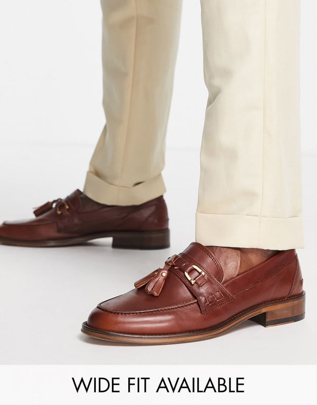 Noak made in Portugal loafers in tan leatherBrown