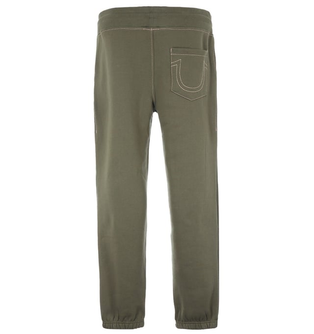 Showcasing their iconic Big T stitching  these classic joggers from True Religion boast a bold and stylish look. Crafted from a soft cotton blend with a brushed inner offering day-long comfort. Featuring an adjustable drawstring waist  side slip pockets  a rear patch pocket and elasticated cuffs. Finished with the iconic Horsehoe logo Big T stitched on the rear pocket.-Regular Fit-Soft Cotton Blend-Adjustable Drawstring Waist-Twin Side Seam Pockets-Rear Patch Pocket-Elasticated Cuffs-True Religion Branding. Material: 80% Cotton, 20% Polyester. Ref: SS231057553052.