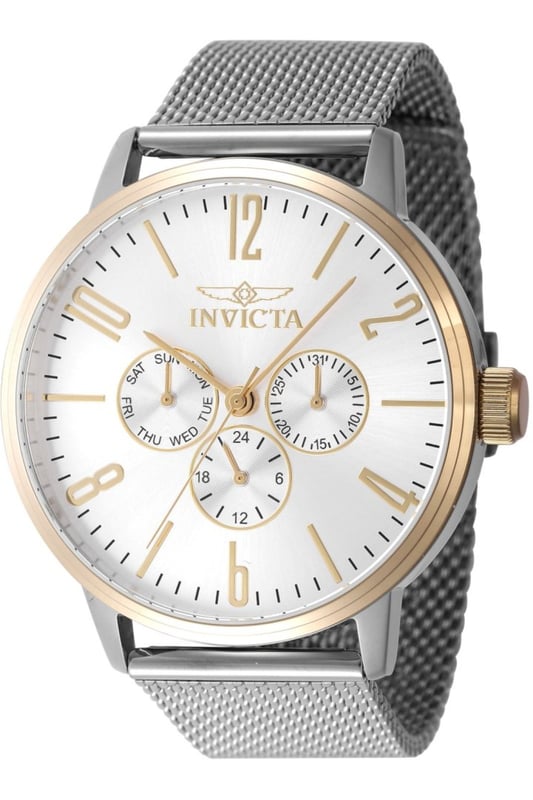 El Invicta 47595 tiene una caja de acero inoxidable de 44 milímetros con una esfera plateada. Este modelo está impulsado por un preciso movimiento de cuarzo. Resistente a una presión de agua de 10 bares. Este modelo es parte de la colección Invicta Specialty.

Incluye una garantía de 2 años de Invicta.
