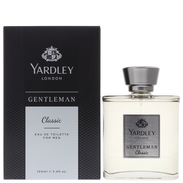 Yardley Gentleman Classic opens with a fresh citrus and spicy blend of cardamom and black pepper interlaced with a soft heart of floral notes resting on a luxurious accord of sandalwood musk amber and a sweet hint of white chocolate.