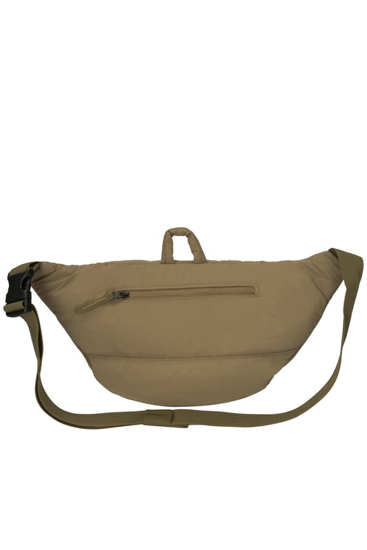 The perfect practial edition to any outfit. This unique triple-pocket design sling bag has enough internal and external space to carry all your every day essentials. Features: , Padded lightweight nylon, Water resistant, Zip top opening to main compartment, ARTSAC screen printed logo, Triple front zip pocket with loops, Internal zip pocket, External rear zip pocket, Top grab handle, 2 Mobile phone internal net pockets, Adjustable shoulder strap allowing backpack styling or bum bag styling Style Ref: 52014 SAND