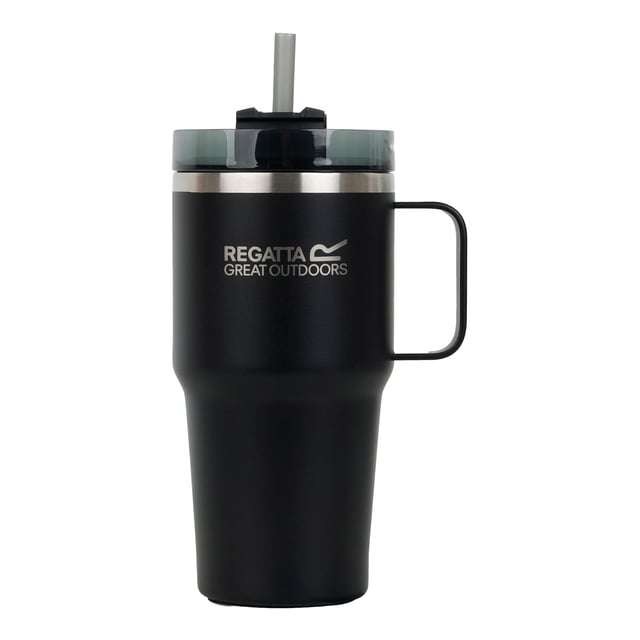 Material: Stainless Steel. Durable. Carry Handle, Double-Walled, Flip Up Straw, Hot Up To 6 Hours, Insulated, Keeps Drinks Cold For 12 Hours, Non-Slip Base, Rubber Base, Screw Top Lid, Spill-Proof Lid, Thermal. Design: Logo. Capacity: 0.6L.
