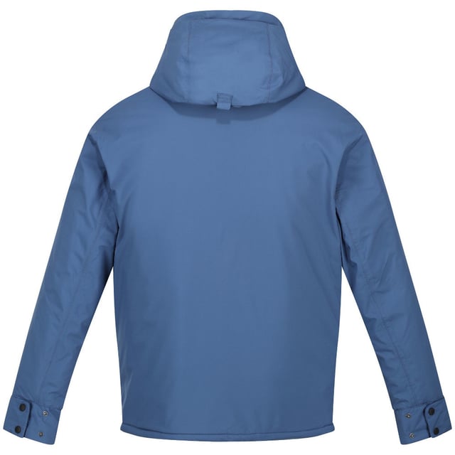 Waterproof and breathable Isotex 8000 recycled 100% polyester stretch fabric. Recycled fabric made from approximately 7 plastic bottles (500ml size). Breathability rating 8,000g/m2/24 hours. Taped seams. Durable water repellent finish. Thermoguard insulation. Cire baffle lining to hood and body. Inner security pocket. Grown on hood with adjusters. 2 lower patch pockets with handwarmer pockets behind. 2 chest patch pockets. Adjustable cuffs. Adjustable shockcord hem.