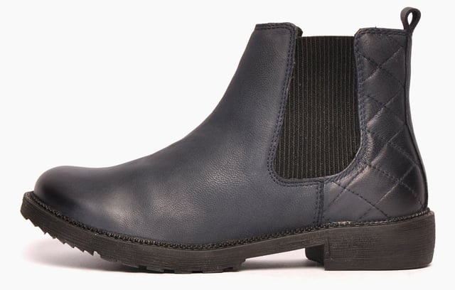 These Catesby England Juniper ankle boots have been constructed in a premium leather and feature a mid-cut boot style with elasticated gussets to the side for easy slip on wear and the upmost in comfort. A soft lining and cushioned footbed provide added comfort for your feet for all day wear, and the rubber outsole features a textured tread that is highly durable and provides grip on a wide variety of surfaces, making them the perfect choice for upcoming seasons.
 - Premium leather upper
 - Quilted / stitched real quarter
 - Slip on design equipped with a pull tab
 - Cushioned insole
 - Highly durable outsole
 - Slight raised heel
 - Catesby England branding