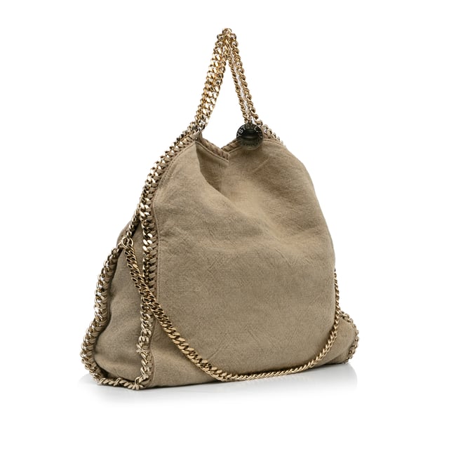 Vintage Stella McCartney Falabella Fold Over Canvas Satchel Brown