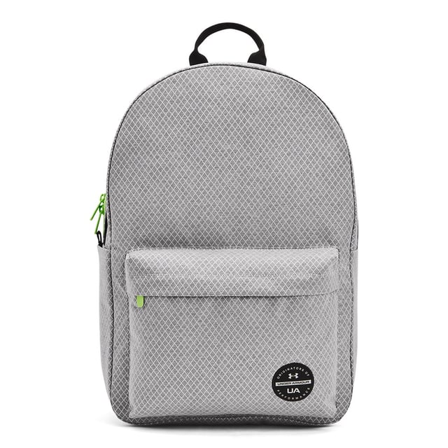 UA Storm technology delivers an element-battling  highly water-resistant & stain-resistant finish- Laptop sleeve holds up to 15 inch MacBook Pro® or similarly sized laptop- Padded back panel & shoulder straps for added comfort- Ultra-durable & lightweight ripstop body fabric with reflective trims- Large  zippered valuables pocket at the front & side water bottle pocket- Top grab handle- Jacquard wordmark webbing across top- Style #: 1364187- Dimensions When Full: 11.8 inchW x 5 inchH x 17.7 inchL- Volume: 25L- 100% Polyester- Imported