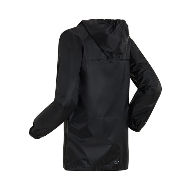 Regatta Great Outdoors Childrens/Kids Stormbreak Waterproof Jacket (Black) The Stormbreak is our kids Outdoor Adventure longer length waterproof shell jacket. This best selling wet weather hero uses our Hydrafort technology - a tough-wearing fabric that keeps the wind and rain out. Other downpour shields include taped seams and elasticated cuffs. Throw it over fleece and bodywarmers for cold weather protection. 100% Polyester. Regatta Kids Sizing (chest approx): 2 Years (53-55cm), 3-4 Years (55-57cm), 5-6 Years (59-61cm), 7-8 Years (63-67cm), 9-10 Years (69-73cm), 11-12 Years (75-79cm), 32" (79-83cm), 34" (83-85cm).