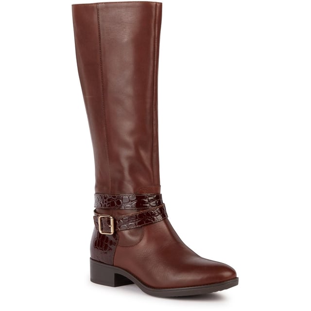 Felicity is a breathable boot for women that  puts a new spin on a classic aesthetic. With a plain-leather upper lifted with attractive detailing and a crocodile-effect printed belt, it will guarantee a mettlesome look that draws all eyes.