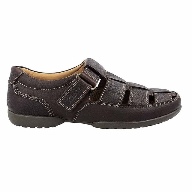 Clarks Recline Open Mens Brown Shoes