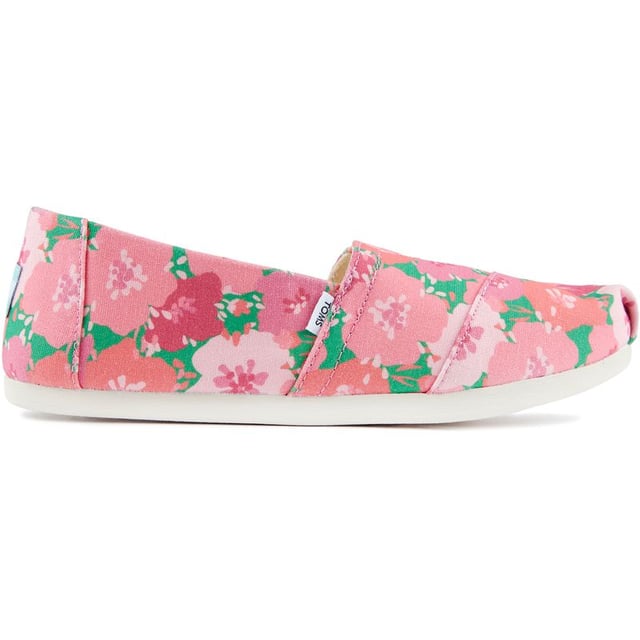 Welcome The New Season In These Beautiful, Flowery Alpargata Slip-ons Featuring A Blooming Blossom Design. They Are Further Complemented With A Branded Heel Cap And Toms Signature Branding Tab On The Side. The Durable, Cushy Outsole And Breathable Insole Ensure Comfortable All-day Wear. This Iconic Slip-on Shoe Is The Ultimate Casual Footwear, Making It Easy To Go Easy, Happy And Effortlessly Casual.