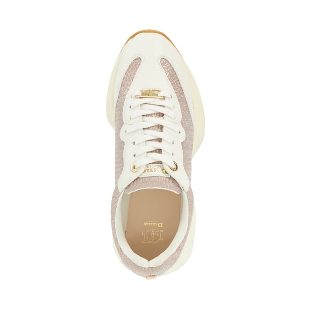 Emboss effortlessly boasts casual chic. These runner trainers are meticulously designed in-house, crafted with a reinforced sole and secure lace-up front fastening. Complete with stylish texture-clashing finishes and our bespoke 'DD'-interlocking at the sides.