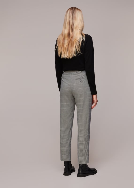 Discover the perfect blend of style and comfort with our Lucie Check Cigarette Trousers – your go-to for any occasion.