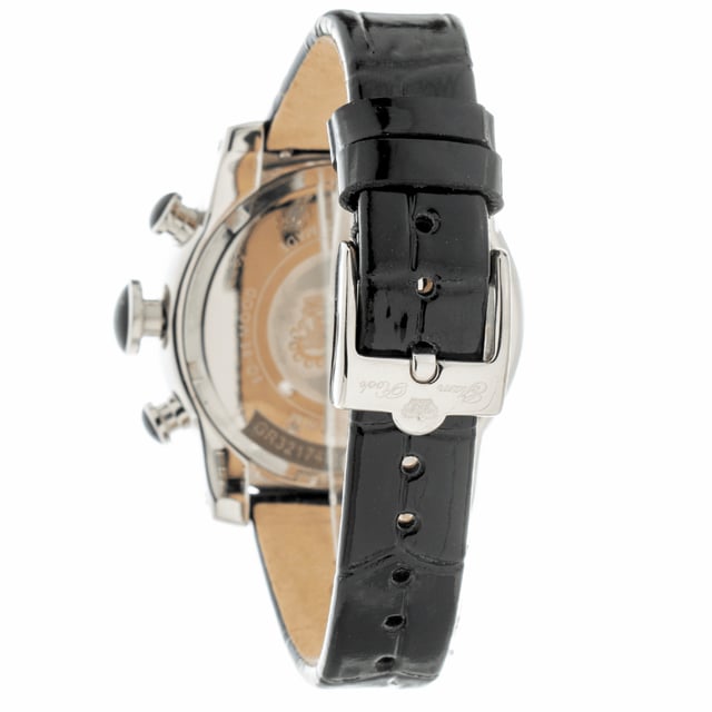 Glam Rock GR32174D - Herrenuhr Quarz aus Edelstahl• Material: Edelstahl• Glas: Saphir• Armband: Leder• Farbe: Silber• Wasserbeständigkeit: 100 m (10 ATM)• Gehäusegröße: 46 mm