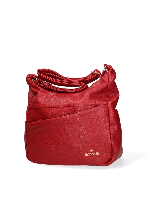Bolso bandolera para mujer. El cierre es con cremallera. Los bolsillos internos son uno con cremallera y dos abiertos. Los bolsillos externos son uno frontal con cremallera, otro trasero con cremallera y un lateral abierto. La bandolera es ajustable en ecopiel. Falta el mango. Hay dos compartimentos internos. El material exterior es ecopiel. Internamente está forrado en poliéster. Medidas: 30x28x12 cm. Producto de moda