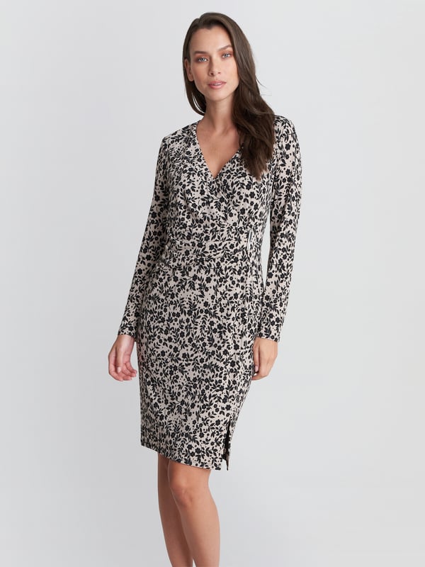 Gina bacconi wrap sales dress