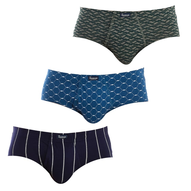 Pack-3 Slips Abanderados.
 Elastic rubber waistband, with the brand name.
 Breathable fabric.
 Anatomical front, with the ability to hold without squeezing.
 With opening.
 Seams seen in tone.
 Composition: 100% cotton
 Care:
Wash at max temperature 40º.
 - Do not use bleach.
 - Do not use dryer.
 - Do not iron.
 - Do not dry clean.