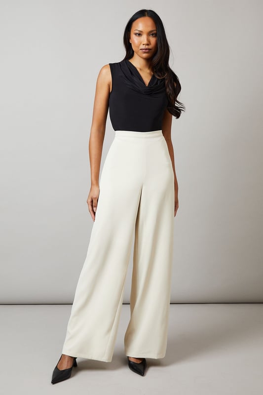 RELAXED WIDE LEG FLAT FRONT TROUSER