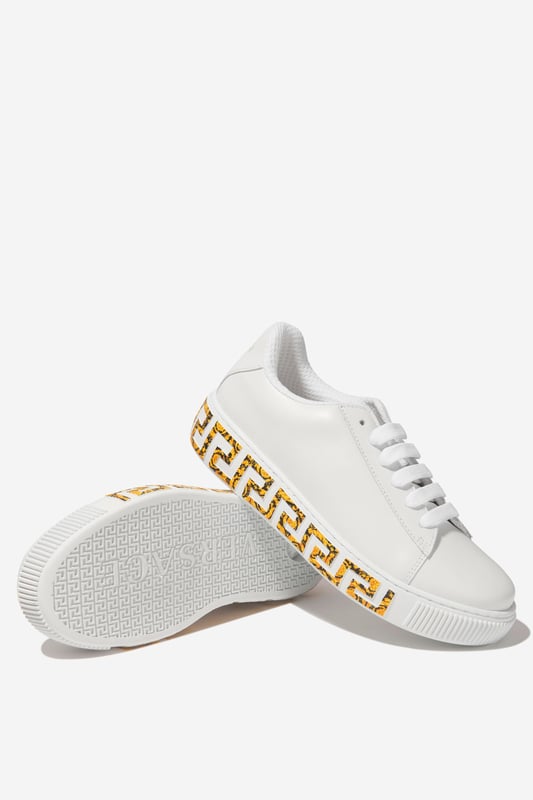 Versace leather trainers on sale