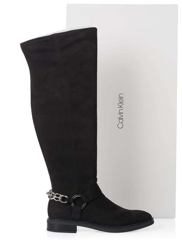 100% Polyester; Calvin Klein boots;  Modell: B4E6223 001;  Hochwertig verarbeitet;  Calvin Klein Stiefel im Cowboystyle, mit Reisverschluss an der Seite