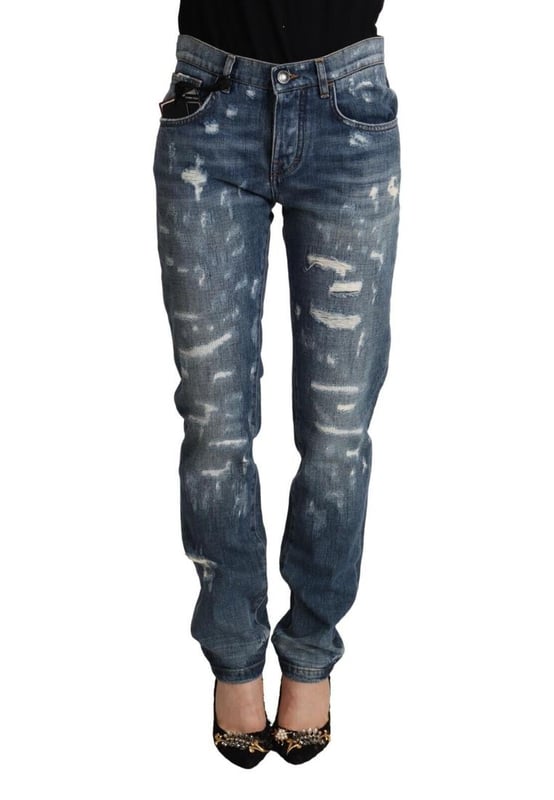 Nuevo con etiquetas  
Hecho en Italia  
100% algodón  
Ajuste skinny  
Color azul  
Cierre de cremallera y botón  
Detalles de logo  
Material: 100% algodón