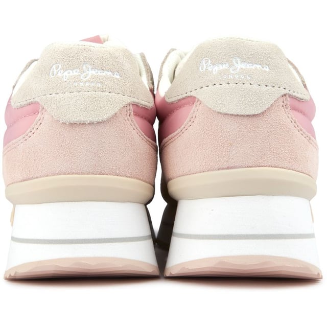 These Running-style Trainers Are The Perfect Blend Of Colourful Sports Performance, Comfort And Fashion-forward Styling. The Pepe Jeans London Rusper Jelly Sneaker Features A Cushioned Insole With A Printed Logo And A Heel Stabiliser With An Embossed Logo, Paired With A Lace-up Closure For The Perfect Fit And Signature Branding On The Side. These Trainers Are Made To Add A Comfy Step And Pop Of Pink To Your Everyday For Happy Feet And A Fashionable Warm Weather Vibe.