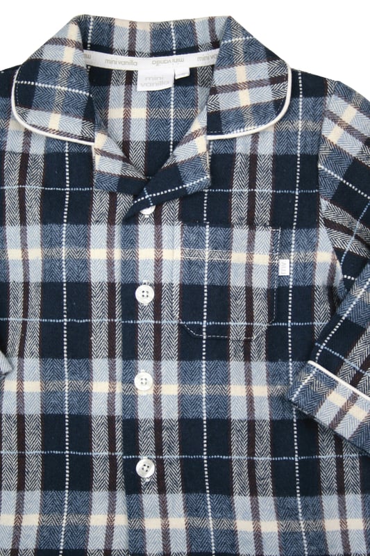 Wrap your little one in timeless comfort with our Boys' Traditional Check PJ Set, perfect for cosy nights and laid-back mornings. Made from soft, breathable cotton fabric, this classic check pyjama set features a stylish button-up top with a relaxed fit, paired with matching elastic-waist trousers for easy wear. Designed for durability and ultimate comfort, these boys' check pyjamas are ideal for lounging or bedtime.
Whether you're looking for traditional boys' sleepwear, a classic check pattern PJ set, or the perfect gift for boys, this set offers both style and cosiness. Suitable for the autumn / winter season, these boys' PJs combine heritage style with modern comfort, ensuring your child sleeps soundly and looks great.