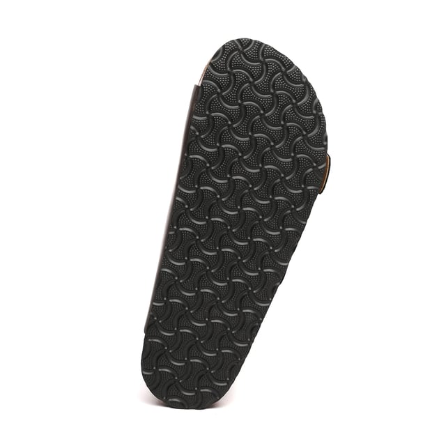 Toss your beach bag over your shoulder and slide into our Mallard Slides for all-day comfort. With their double straps, your feet will stay happy from sunrise to sunset. Plus, these shoes come packed with extra comfort and safety features, including adjustable buckle straps, a cushioned cork sole, and a waffle-like pattern for enhanced grip on wet surfaces.

Product No. EAU5001

Description: - Leather Upper - Cowhide Midsole - EVA Sole