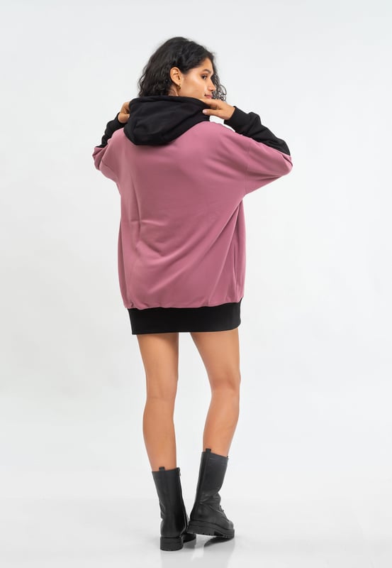 Tom Barron Damen-Kapuzenkleid – Logo-Rückseite in Oversize
