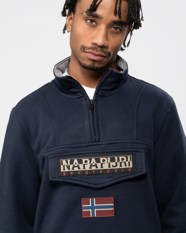 Napapijri Burgee Hz 1 Mens Half Zip Sweatshirt