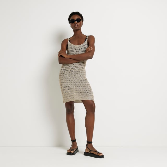 slim fit dress slacks River Island Gold Metallic Dress NWT- Size 18 (US 14) – The Saved Collection