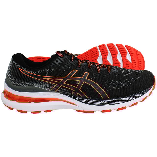 Ervaar de top van hardloopprestaties met de Asics Gel-Kayano 28 Heren Zwarte Hardloopschoenen, een hoogwaardig schoeisel dat is ontworpen voor comfort, stabiliteit en ondersteuning tijdens je runs.

Belangrijkste kenmerken:

 Gel Cushioning Technology:  De Gel-Kayano serie staat bekend om zijn innovatieve Gel-dempingstechnologie, strategisch geplaatst in de tussenzool om schokken te absorberen en het comfort tijdens elke stap te verbeteren.

 Dynamic DuoMax Support System:  Verwacht de toevoeging van het Dynamic DuoMax ondersteuningssysteem, dat extra stabiliteit en ondersteuning biedt voor overpronatie, waardoor het een uitstekende keuze is voor hardlopers met dat looppatroon.

 FlyteFoam Technology:  Let op het gebruik van Asics' FlyteFoam-technologie in de tussenzool, die lichte en responsieve demping biedt die bijdraagt aan een soepele en efficiënte rit.

 Impact Guidance System (IGS):  Het IGS verbetert de natuurlijke gang van de voet van haklanding tot afzet, waardoor een efficiëntere en comfortabelere hardloopervaring wordt bevorderd.

 Adaptive Mesh Upper:  Het bovenwerk is waarschijnlijk gemaakt van adaptieve en ademende mesh-materialen, die zorgen voor een veilige pasvorm en luchtstroom om je voeten koel te houden.

 Heel Clutching System:  De Gel-Kayano serie heeft vaak een heel clutching-systeem dat de pasvorm en ondersteuning van de hiel verbetert, waardoor het risico op slippen tijdens het rennen wordt verminderd.

 Personalized Fit:  Verwacht een veilig en aanpasbaar vetersysteem, waarmee je de ideale pasvorm voor je voet kunt bereiken.